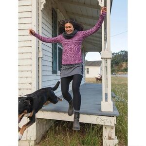 Smartwool Diamond Peak Quilted Skirt Merino Wool Blue Insulated Size Small